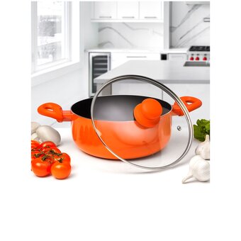  Кастрюля алюминиевая Servitta Siesta Sr0182 оранжевый 
