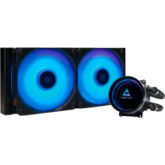  СВО Chieftec Iceberg 240 CLC-240-RGB LGA1700/1200/115X/AM5/AM4 (TDP 300W, ARGB Pump, PWM, Dual ARGB Fan 120mm) 
