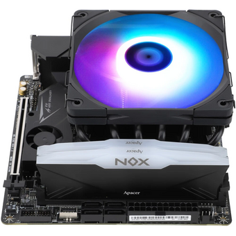  Кулер Thermalright AXP120-X67 Black ARGB (AXP120-X67-BL-ARGB) Soc-AM5/AM4/1151/1200/2066/2011/1700 4-pin 26.1dB Al+Cu 490gr Ret 
