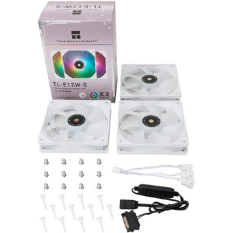  Комплект вентиляторов Thermalright TL-E12W-S (Pack of 3) (TRTLE12WS.3P) / ARGB / 120mm PWM 