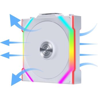  Вентилятор Lian Li UNI Fan SL Wireless 120 Reverse Blade (G99.12RSL1W1W.R0) / 12RSL1W1W White / 120x124,5x28мм (PWM, ARGB, 2000 об/мин (Max.), 31dBa) 