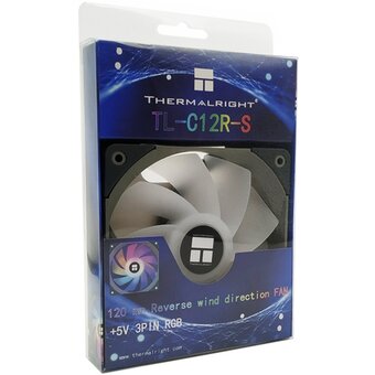  Вентилятор Thermalright TL-C12R-S Reverse ARGB 120х120x25 черный 4-pin 25.6дБ Ret 