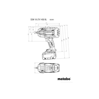  Гайковерт Metabo SSW 18 LTX 1450 BL (602401840) 