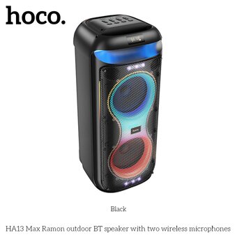  Портативная колонка HOCO HA13 Max Ramon outdoor BT speaker с двумя микрофонами черный 