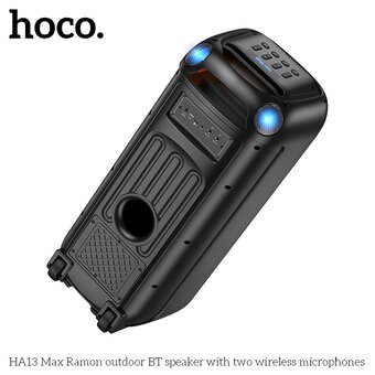  Портативная колонка HOCO HA13 Max Ramon outdoor BT speaker с двумя микрофонами черный 