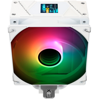  Кулер Thermalright Assassin Spirit 120 Vision White ARGB (AS120-Vision-WH-ARGB) Soc-AM5/AM4/1200/1700/1851 белый 4-pin 27dB Al+Cu LCD Ret 