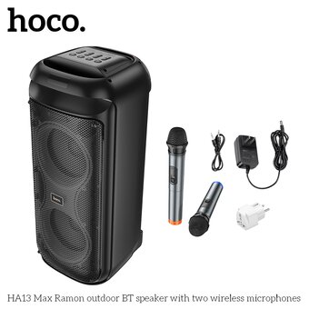  Портативная колонка HOCO HA13 Max Ramon outdoor BT speaker с двумя микрофонами черный 