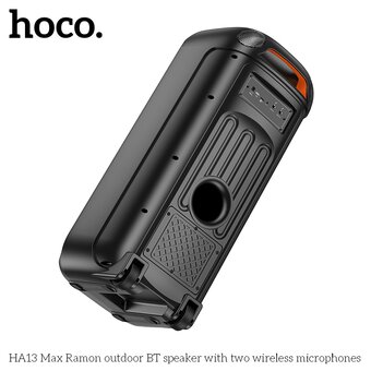  Портативная колонка HOCO HA13 Max Ramon outdoor BT speaker с двумя микрофонами черный 