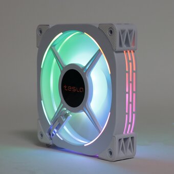  Комплект вентиляторов TESLA RGB120 XW3 (TSL-120-XW3), 120 мм, 1200rpm, 21 дБ, 4-pin Molex, 3шт, RGB 