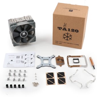  Кулер Thermalright TA120 Soc-AM5/AM4/1151/1200/2066/2011/1700 4-pin 19-25dB Al+Cu 570gr Ret 