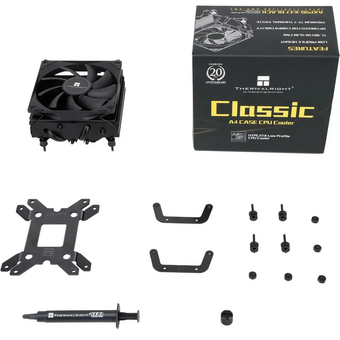  Кулер Thermalright AXP90-X47 Black (TRAXP90X47B) LGA115X/1200/1700/AM4/AM5 (92mm PWM Fan, медное основание, 4 тепл. трубки 6мм) 