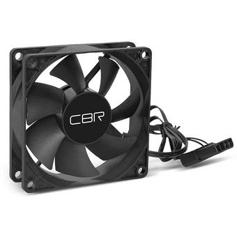  Вентилятор CBR CBR-CF-8025-1600B, 80*80*25мм, 3-pin+molex, 1600 RPM, 30 CFM, 24.6 dBA 