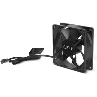  Вентилятор CBR CBR-CF-8025-1600B, 80*80*25мм, 3-pin+molex, 1600 RPM, 30 CFM, 24.6 dBA 