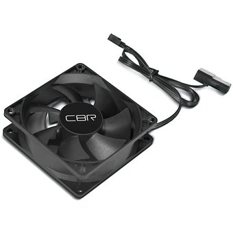  Вентилятор CBR CBR-CF-8025-1600B, 80*80*25мм, 3-pin+molex, 1600 RPM, 30 CFM, 24.6 dBA 