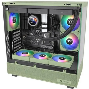  Вентилятор Thermaltake CT120 EX Sync Matcha Reverse ARGB (CL-F198-PL12MG-A) (упак. 3шт) 120х120x25 зеленый 4-pin 31.2дБ Ret 