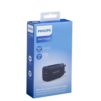  СЗУ Philips DLP5331CB/74 1 разъем USB-C + 1 разъем USB-A 240Вт 1.5A черный 