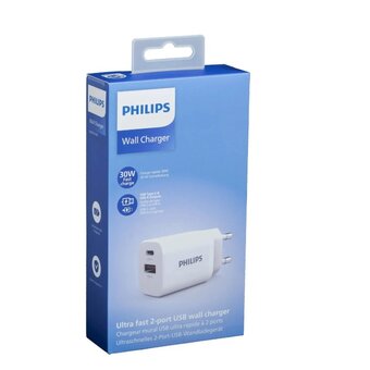  СЗУ Philips DLP5331CW/74 1 разъем USB-C + 1 разъем USB-A 240Вт 1.5A белый 