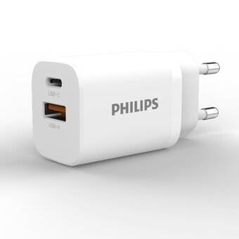  СЗУ Philips DLP5331CW/74 1 разъем USB-C + 1 разъем USB-A 240Вт 1.5A белый 