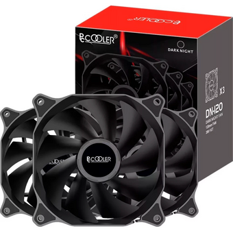 Кулер PcCooler DN 120 3in1 (120x120x25mm, 3-pin, 44.31CFM, 18dBA, 1200RPM, Black, 3pcs) 