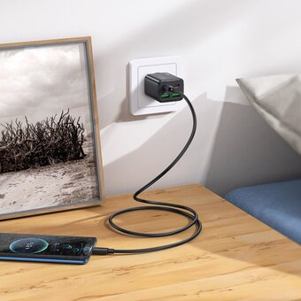  СЗУ HOCO N55 Fundador four-port PD20W (2C2A) charger EU черный 