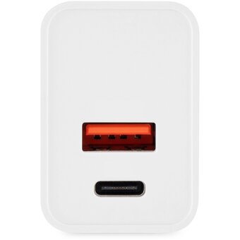  Сетевое зарядное устройство Digma DGW2D 20W 3A+1A (PD+QC) USB-C/USB-A универсальное белый (DGW2D0F110WH) 