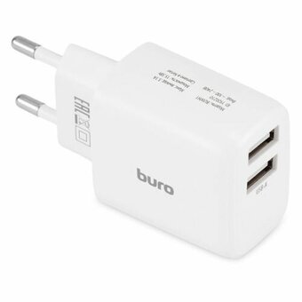  Сетевое зарядное устройство Buro BUWH1 (BUWH15S200WH) 15.5W 3.1A 2xUSB белый 