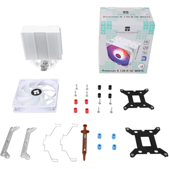  Кулер Thermalright Assassin X 120 Refined SE White Argb (AX120-R-SE-WH-ARGB) 4-pin PWM, 148mm, Ni/Cu, 4x6mm, 1x120mm, 66.17CFM, 25.6dBA 