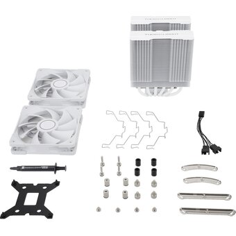  Кулер Thermalright Peerless Assassin 120 White (PA120-WH) 4-pin PWM, 157mm, Ni/Cu, 6x6mm, 2x120mm, 66.17CFM, 25.6dBA, 1550RPM, S 2011 