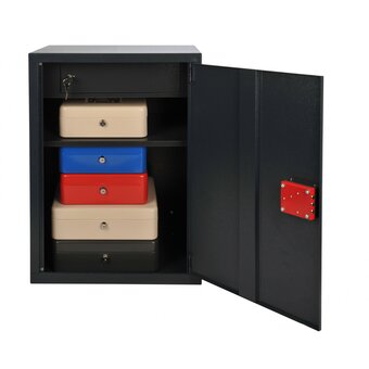  Ящик для денег Cactus CS-CB-004 90x300x240 графитовый 