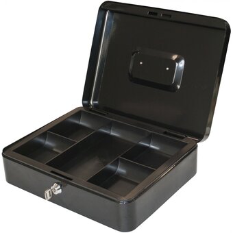  Ящик для денег Silwerhof 90x300x240 черный сталь 1.66кг 
