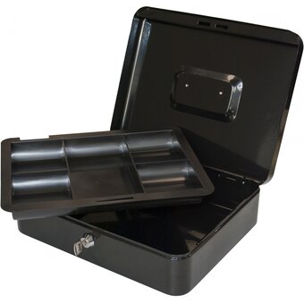  Ящик для денег Silwerhof 90x300x240 черный сталь 1.66кг 