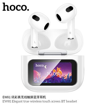  Наушники HOCO EW81 Elegant true wireless touch screen BT headset белый 