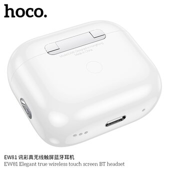  Наушники HOCO EW81 Elegant true wireless touch screen BT headset белый 