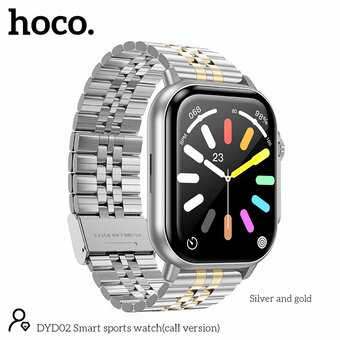  Smart-часы HOCO DYD02 Smart sports watch call version золото-серебро 