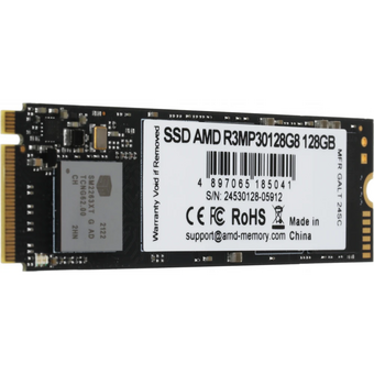  SSD AMD Radeon R3 R3MP30128G8 128ГБ, M.2 2280, PCIe 3.0 x4 