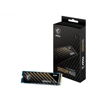  SSD MSI Spatium M450 S78-440L0M0-P83, 1000GB, M.2(22x80mm), NVMe, PCIe 4.0 x4, 3D TLC, R/W 3400/2500, IOPs , TBW 350 