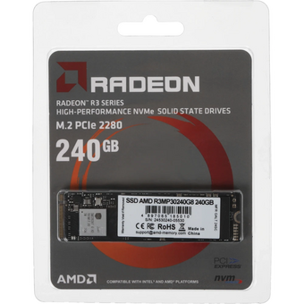  SSD AMD Radeon R3 R3MP30240G8 240ГБ, M.2 2280, PCIe 3.0 x4 
