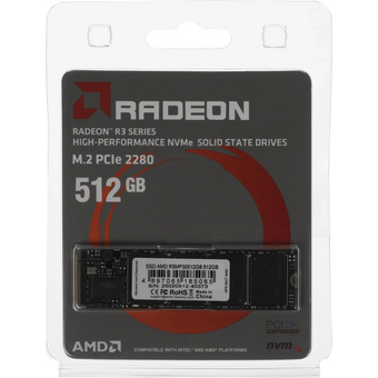  SSD AMD Radeon R3 R3MP30512G8 512ГБ, M.2 2280, PCIe 3.0 x4 