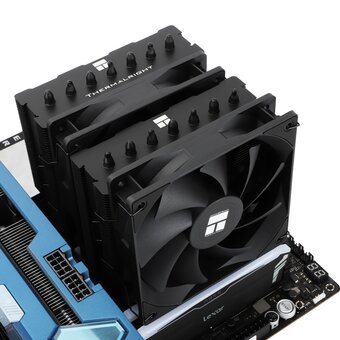  Кулер Thermalright Phantom Spirit 120 SE Black (PS120-SE-bl) 4-pin PWM, 154mm, Ni/Cu, 7x6mm, 2x120mm, 66.17CFM, 25.6dBA, 1500RPM 