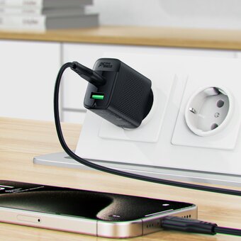  СЗУ ACEFAST A78 PD20W GaN USB-A+USB-C charger EU черный 