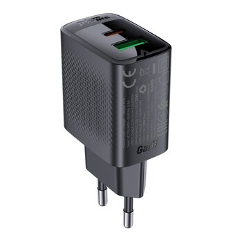  СЗУ ACEFAST A78 PD20W GaN USB-A+USB-C charger EU черный 