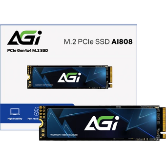  SSD AGI AI808 AGI2T0G80AI808 2ТБ, M.2 2280, PCIe 4.0 x4, NVMe, M.2, rtl 