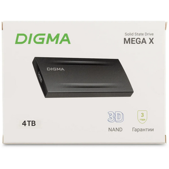 SSD Digma Mega X (DGSM8004T2MGG), 4ТБ, темно-серый 