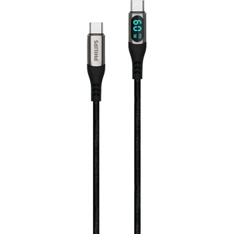  Кабель Philips DLC9060 USB Type-C(m)-USB Type-C(m) 1.2м черный коробка 