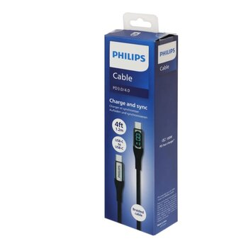 Кабель Philips DLC9100 USB Type-C(m)-USB Type-C(m) 1.2м черный коробка 