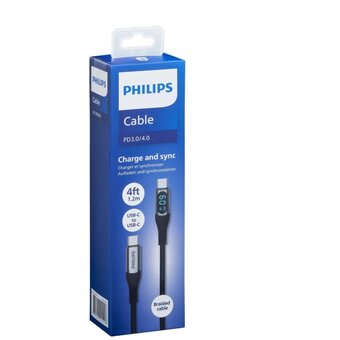  Кабель Philips DLC9060 USB Type-C(m)-USB Type-C(m) 1.2м черный коробка 