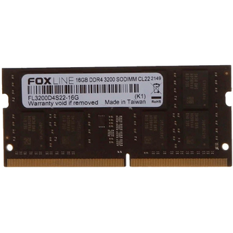  ОЗУ Foxline FL3200D4S22S-16G SODIMM 16GB 3200 DDR4 CL22 (2Gb*8) 