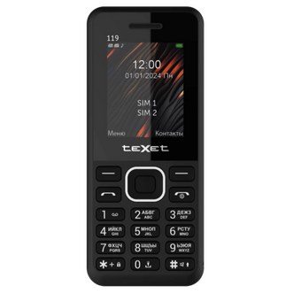  Мобильный телефон TEXET TM-119 без ЗУ черный 