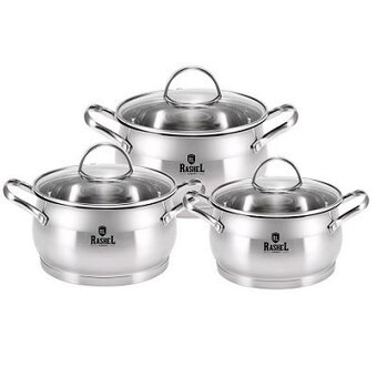  Набор кастрюль Rashel R-207А Катрин 6 предметов 