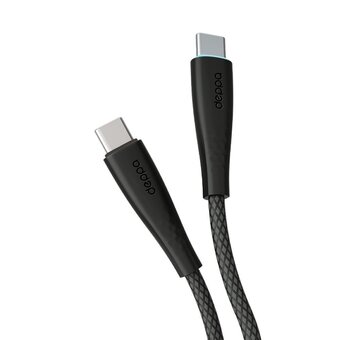  USB кабель Deppa 72532 Fly Type-C-Type-C 60Вт 3A Black (1м) 